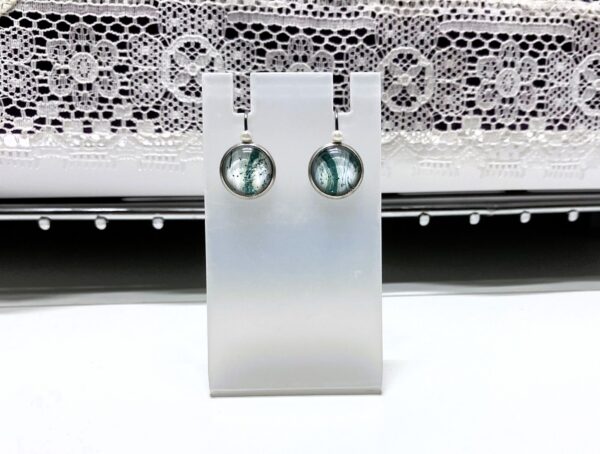 Goofy Snake Eyes Fluid Art Wire Hook Earrings, 1OAKG