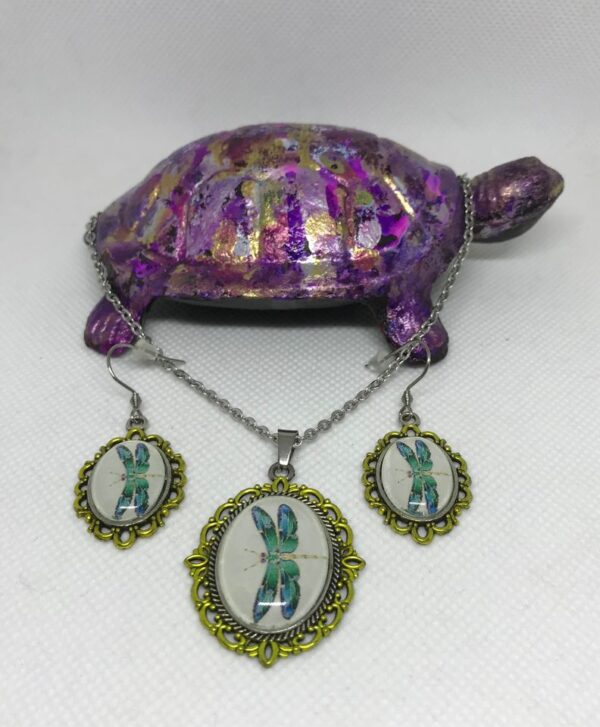 Dragonfly Earrings and Necklace, 1OAKG
