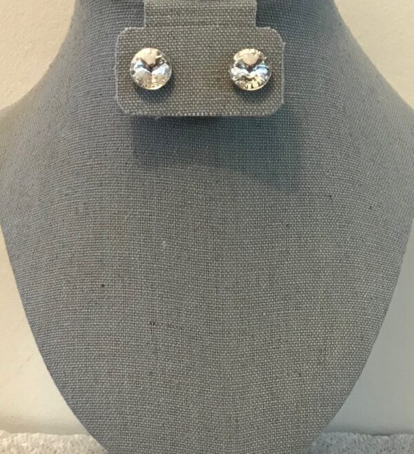 Chaton, Swarovski Crystal Passion Crystal Clear Rivoli Stud Post Earrings