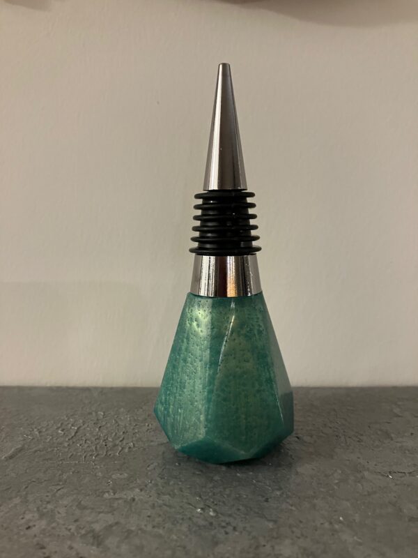 Minty Green Resin Wine Stopper #1, 1OAKG