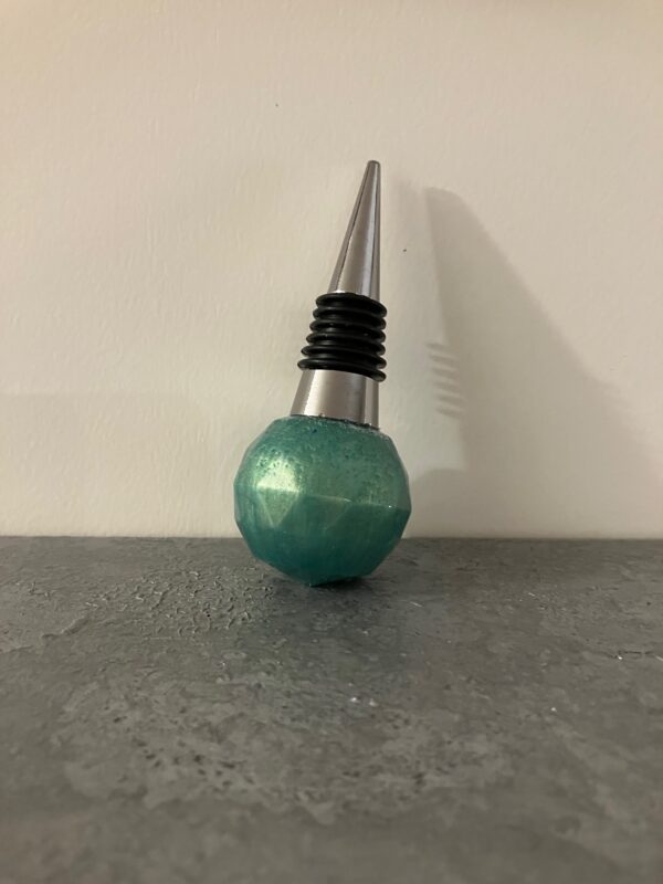 Minty Green Resin Wine Stopper #2, 1OAKG