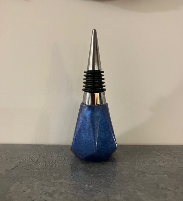 Cobalt Blue Resin Wine Stopper #1, 1OAKG