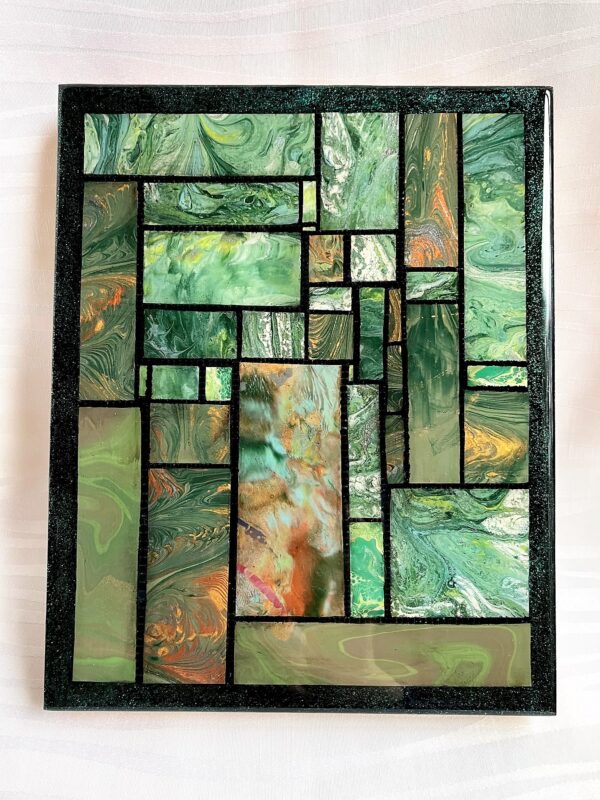 Black Diamond Stitch Green Patchwork, 1OAKG