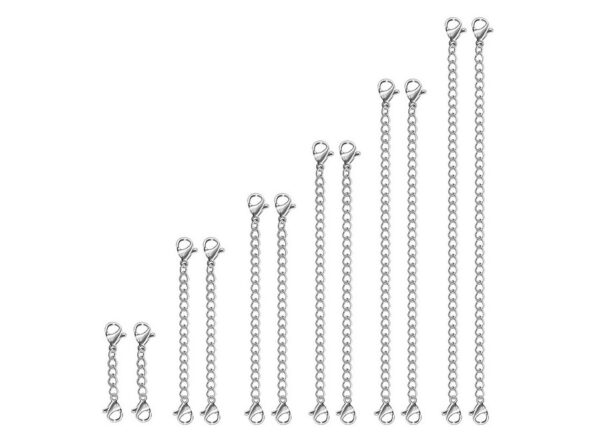 Add-on Extension for necklace purchase - 1"- 6" - Silver - 1 Extension per necklace ordered