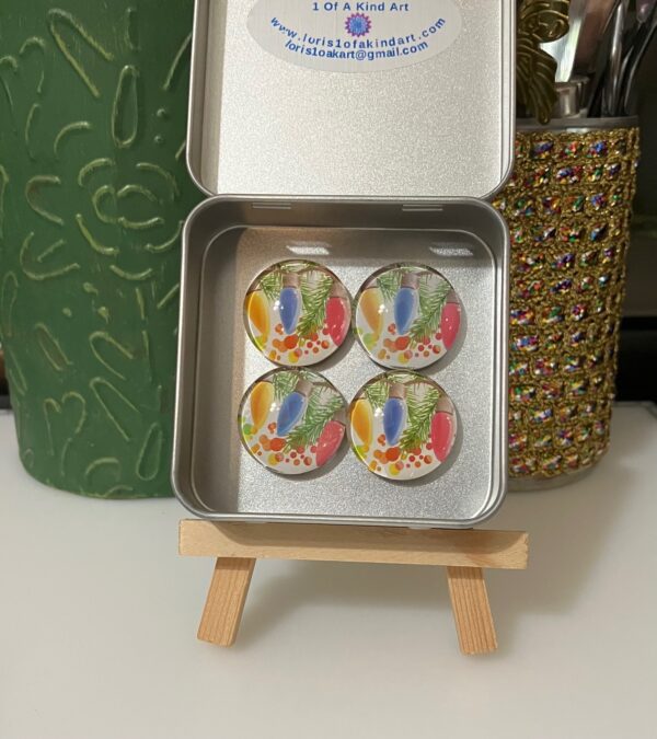 Holiday Lights Pho Art Magnet Set of 4
