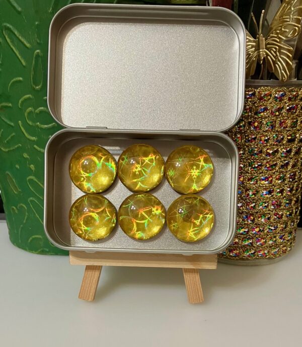 Gold Holographic Pho Art Magnet Set of 6, 1OAKG