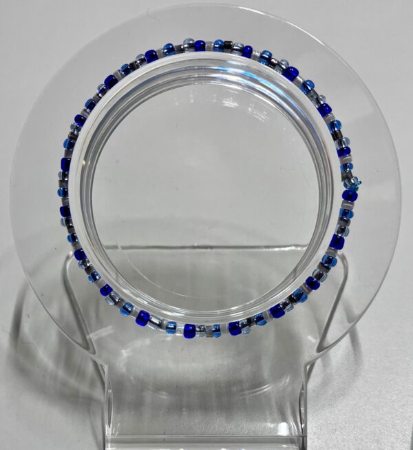 Adorable Blue Beaded Memory Bracelet -1OAKG