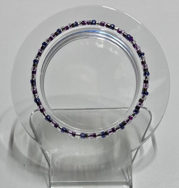 Adorable Purple Beaded Memory Bracelet -1OAKG