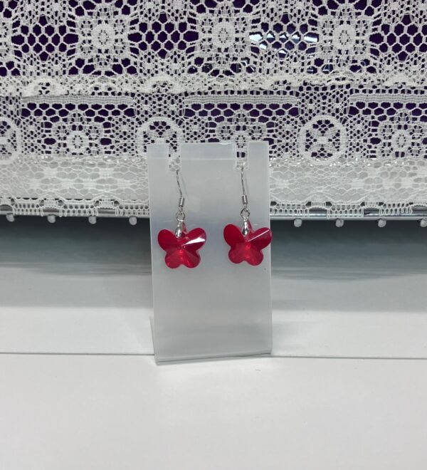 Sparkling Glass Crystal Butterfly Dangle Earrings-R – 1OAKG