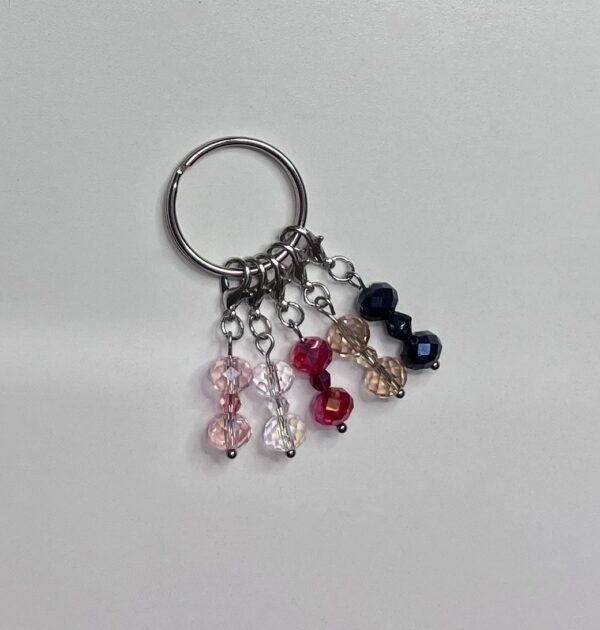 Briolette Glass and Crystal Beaded Stitch Markers for Knitting or Crocheting - Anything Dangle-1OAKG