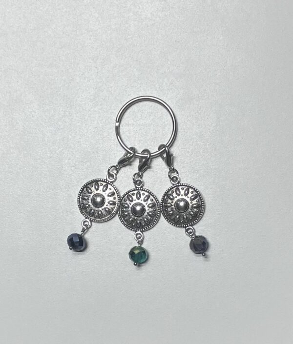 Sunny Charm and Briolette Glass Bead Stitch Markers for Knitting or Crocheting - Anything Dangle-1OAKG