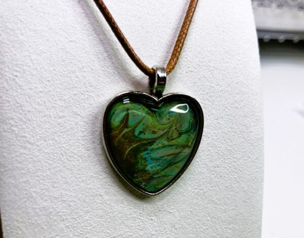 Octopus Fluid Art Pendant Necklace, 1OAKG