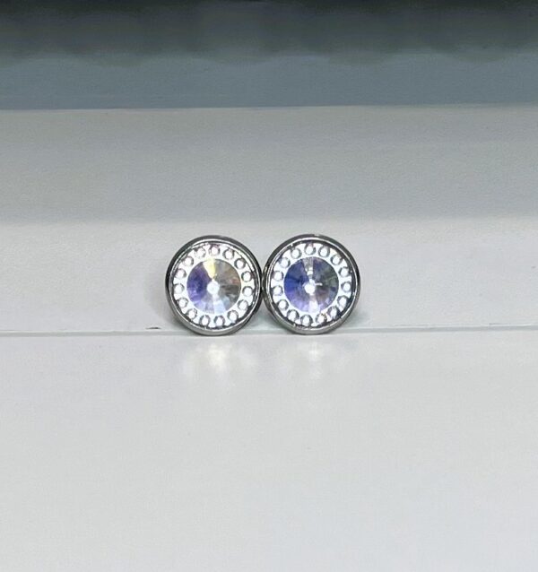 AB Faceted Crystal Posts Stud Earrings, 1OAKG
