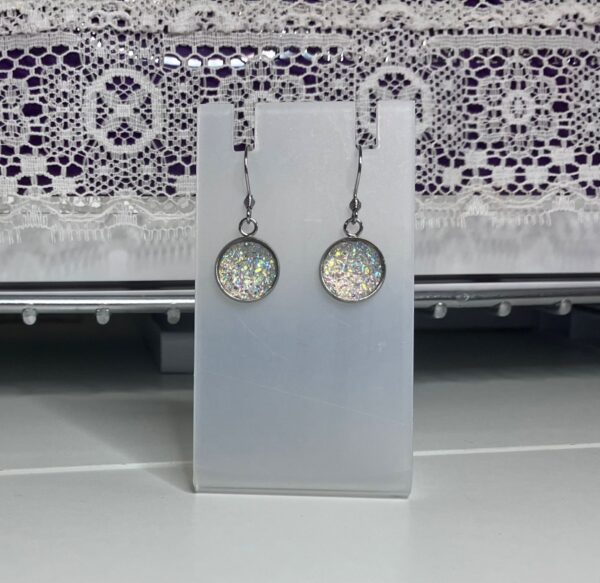Opal Crystal Druzy Dangle Earrings